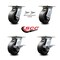Service Caster 5 Inch Polyolefin Swivel Caster Swivel Locks 2 Brakes, 2PK SCC-35S520-POB-BSL-2-SLB-2 - alternate 7